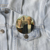 Wood's American Gothic Ronde Button 7,6 Cm (In situ)
