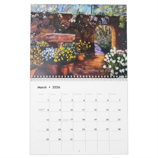 Woodside  2026 Calendar Kalender (Mar 2026)