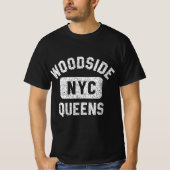 Woodside Queens NYC Gym Stijl Verdrietig Wit Pri T-shirt (Voorkant)