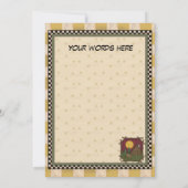 Woodsie Cabin voor eender welk doel Uitnodiging (Achterkant)