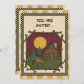 Woodsie Cabin voor eender welk doel Uitnodiging (Voorkant / Achterkant)
