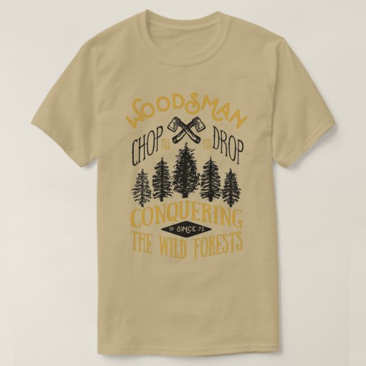 Woodsman  badge t-shirt (Design voorkant)