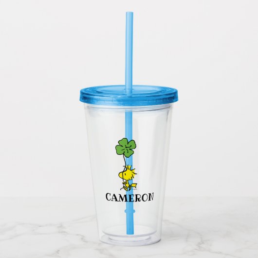 Woodstock Carry Shamrock Acryl Drinkbeker (Voorkant)