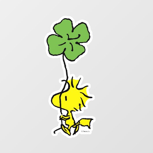 Woodstock Carry Shamrock Raamsticker (Vel)