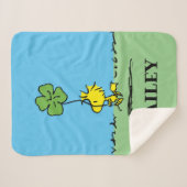 Woodstock Carry Shamrock Sherpa Deken (Voorkant (horizontaal))