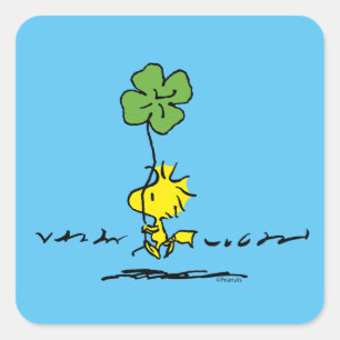 Woodstock Carry Shamrock Vierkante Sticker