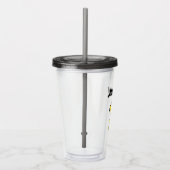 Woodstock Classic Design Pattern | Jouw namen toev Acryl Drinkbeker (Rechts)