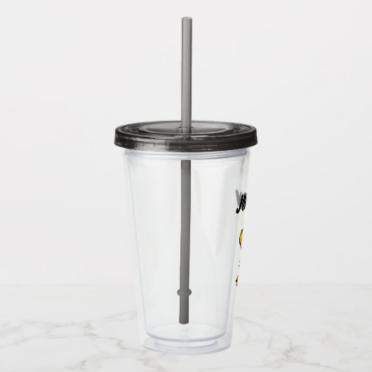 Woodstock Classic Design Pattern | Jouw namen toev Acryl Drinkbeker (Rechts)