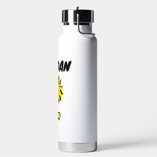 Woodstock Classic Design Pattern | Jouw namen toev Waterfles (Links)