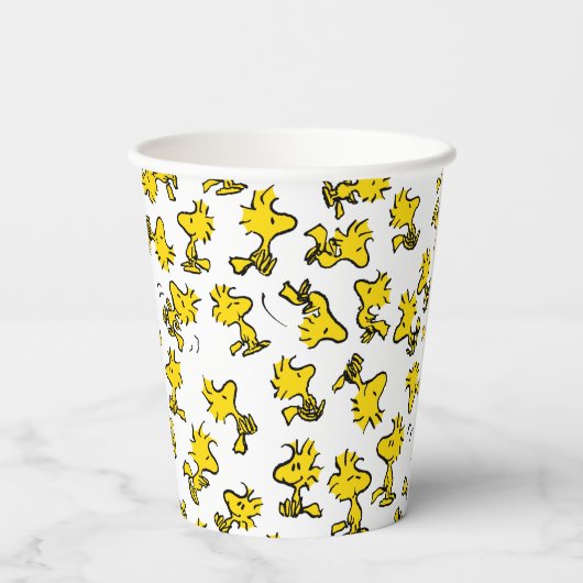 Woodstock Classic Design Pattern Papieren Bekers (Achterkant)