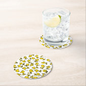 Woodstock Classic Design Pattern Ronde Kartonnen Onderzetter (Insitu)