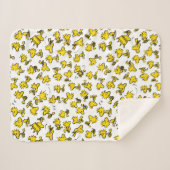 Woodstock Classic Design Pattern Sherpa Deken (Voorkant (horizontaal))