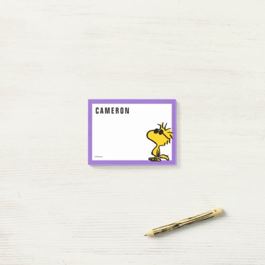Woodstock Cool Sunbril | Jouw namen toevoegen Post-it® Notes (Op bureau)