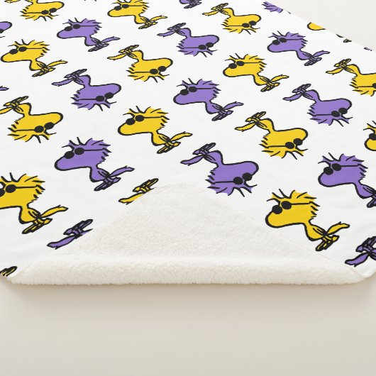 Woodstock Cool Sunbril Pattern Sherpa Deken (3/4)