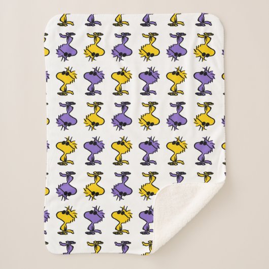 Woodstock Cool Sunbril Pattern Sherpa Deken (Voorkant)