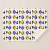 Woodstock Cool Sunbril Pattern Sherpa Deken (Voorkant (horizontaal))