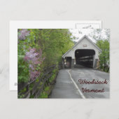 Woodstock Covered Bridge, Vermont Briefkaart (Voorkant / Achterkant)
