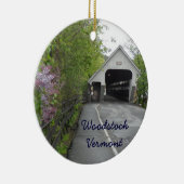 Woodstock Covered Bridge, Vermont Keramisch Ornament (Rechts)