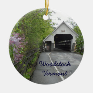 Woodstock Covered Bridge, Vermont Keramisch Ornament
