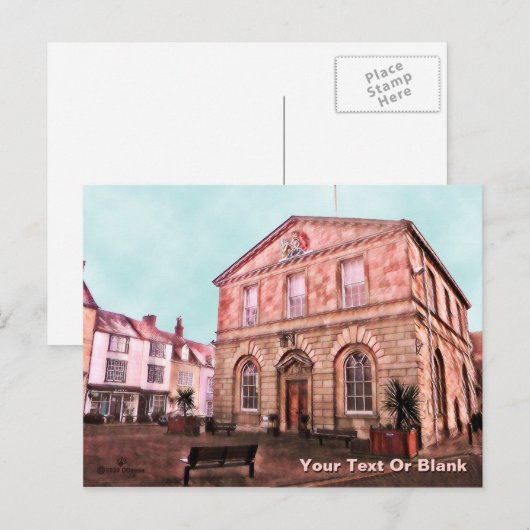 Woodstock, England Town Hall Feestdagenkaart (Voorkant / Achterkant)