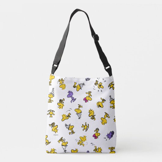 Woodstock Fun Pattern Crossbody Tas (Achterkant)