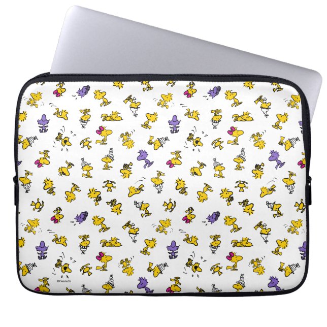 Woodstock Fun Pattern Laptop Sleeve (Voorkant)