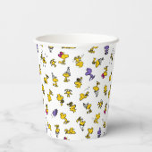 Woodstock Fun Pattern Papieren Bekers (Achterkant)