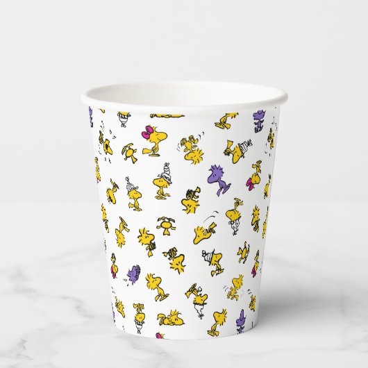 Woodstock Fun Pattern Papieren Bekers (Achterkant)