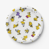 Woodstock Fun Pattern Papieren Bordje (Voorkant)