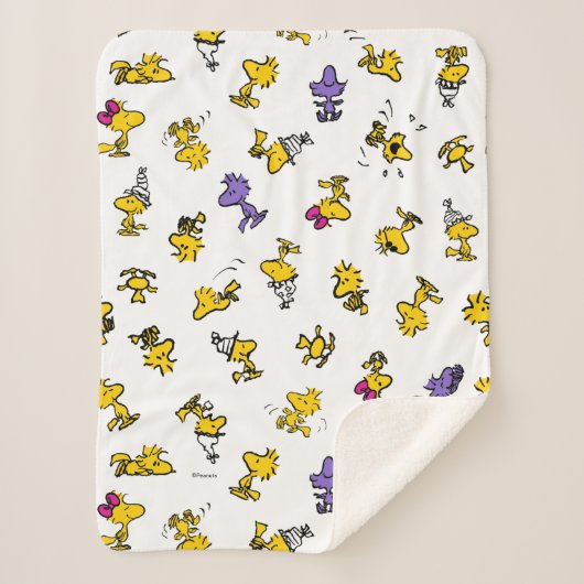 Woodstock Fun Pattern Sherpa Deken (Voorkant)