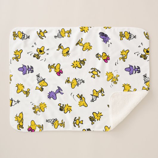 Woodstock Fun Pattern Sherpa Deken (Voorkant (horizontaal))