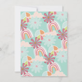 Woodstock Hippie Birthday Party Kaart (Achterkant)