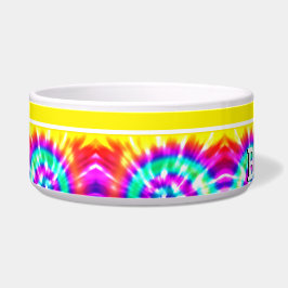 Woodstock Hippie Boho stijl kleurrijke tiedye doua Voerbakje