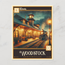 Woodstock, Illinois | Antiek Briefkaart
