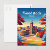 Woodstock (Illinois) Briefkaart (Voorkant / Achterkant)