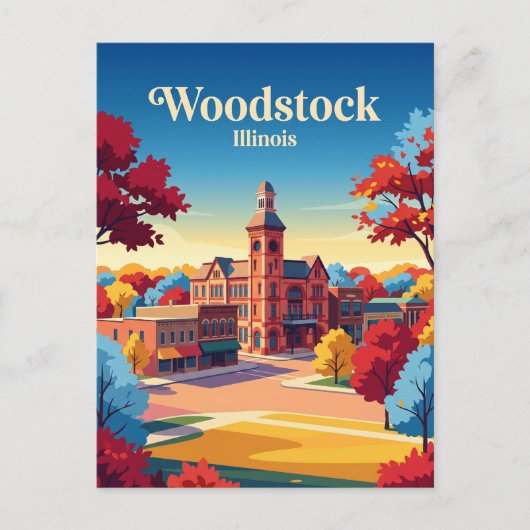 Woodstock (Illinois) Briefkaart (Voorkant)