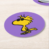 Woodstock In Sunglasses Ronde Kartonnen Onderzetter (Gebogen)