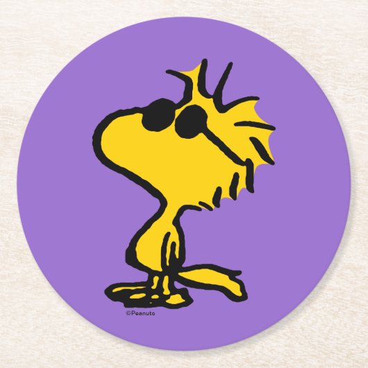 Woodstock In Sunglasses Ronde Kartonnen Onderzetter (Voorkant)