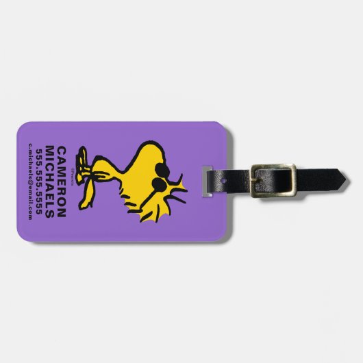 Woodstock in zonnebril bagagelabel (Voorkant horizontaal)