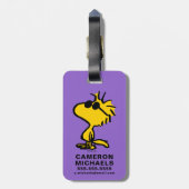 Woodstock in zonnebril bagagelabel (Achterkant verticaal)