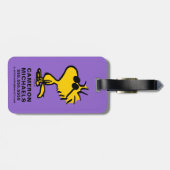 Woodstock in zonnebril bagagelabel (Achterkant horizontaal)