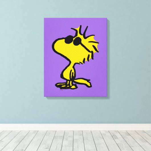 Woodstock in zonnebril canvas afdruk (Insitu (Houten vloer))