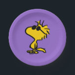 Woodstock in zonnebril papieren bordje<br><div class="desc">Voeg een coole sfeer toe aan uw feest met deze leuke papieren borden met Woodstock die een stijlvolle zonnebril schommelt. Perfect voor casual bijeenkomsten,  verjaardagen of buitenevenementen,  dit speelse ontwerp brengt een vleugje pinda's charme en persoonlijkheid aan uw tafel.</div>