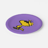 Woodstock in zonnebril papieren bordje (Gekanteld)