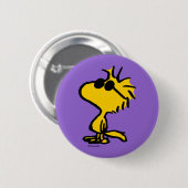 Woodstock in zonnebril ronde button 5,7 cm (Voorkant /achterkant)