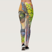 Woodstock  Leggins mit Lennon-Peace-Flower-Power Leggings (Achterkant)