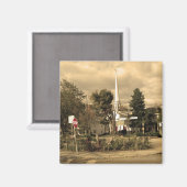 Woodstock, NY Stadsplein Magneet (Voorkant / Achterkant)