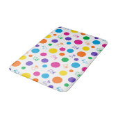 Woodstock Rainbow Polka Dot Pattern Badmat (Gekanteld)