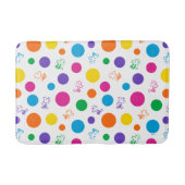 Woodstock Rainbow Polka Dot Pattern Badmat (Voorkant)