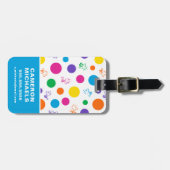 Woodstock Rainbow Polka Dot Pattern Bagagelabel (Voorkant horizontaal)